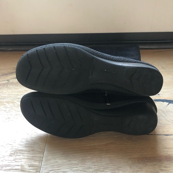 Aquatilia black suede shearling real fur lining boots size 7.5 - Picture 9 of 11